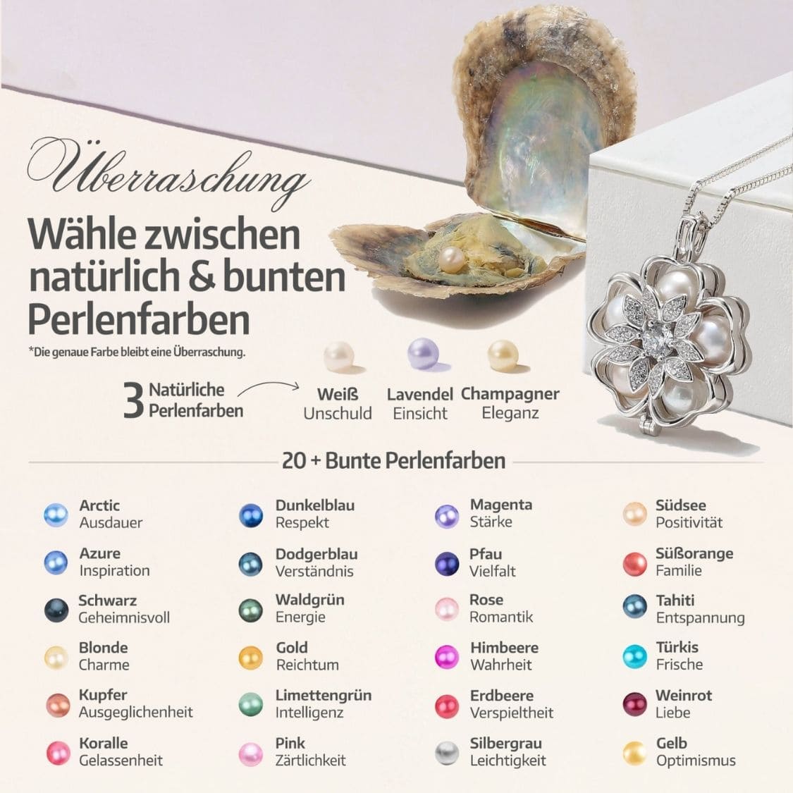 Blossom Kette + 5 Austern