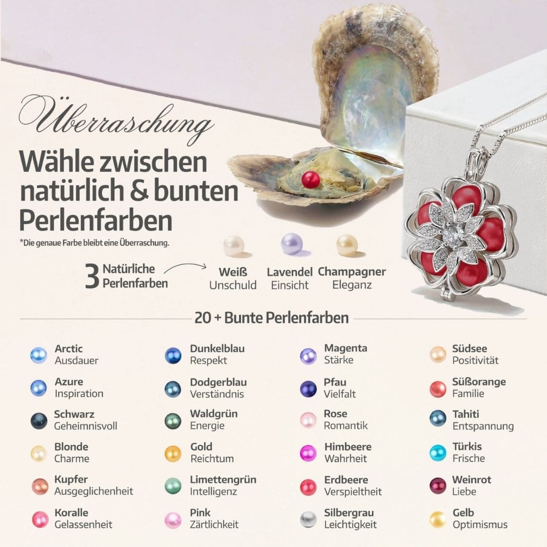 Blossom Kette + 5 Austern