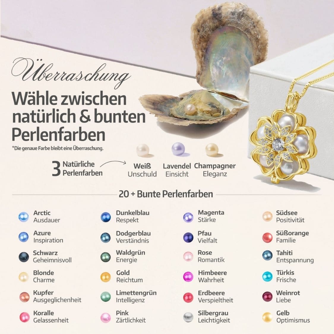 Blossom Kette + 5 Austern