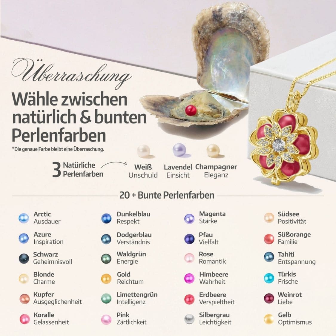 Blossom Kette + 5 Austern