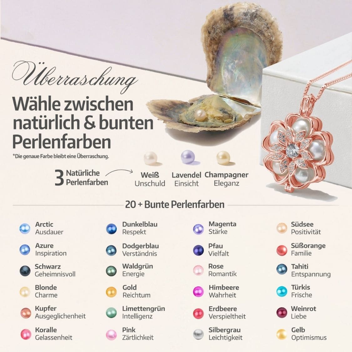 Blossom Kette + 5 Austern