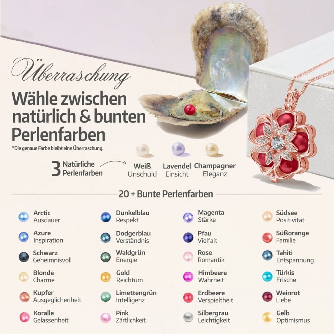 Blossom Kette + 5 Austern