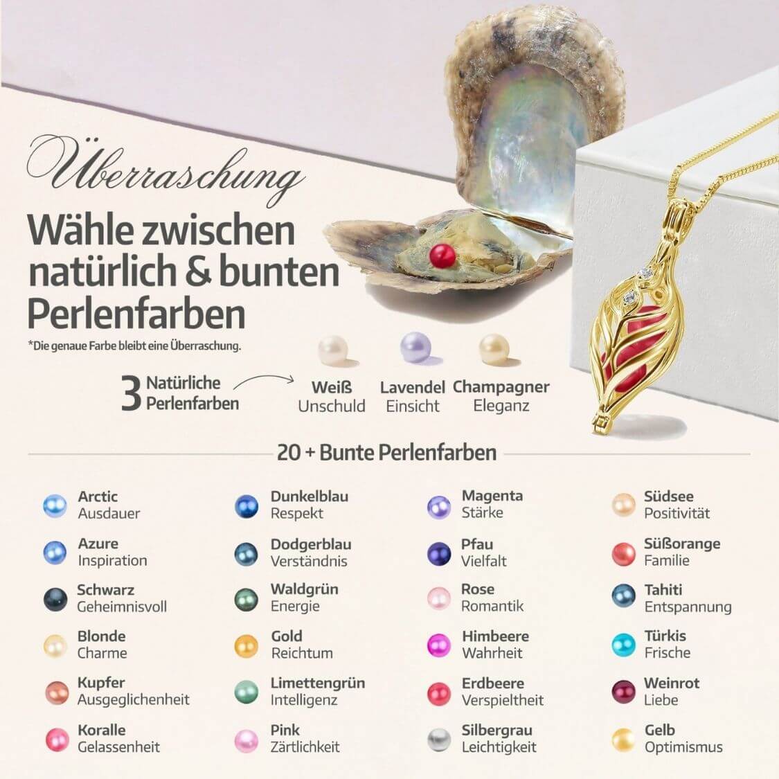 Dualis Kette & Ohrringe + 4 Austern