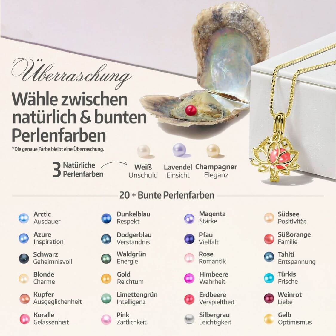 Lotus Kette + Armband Set