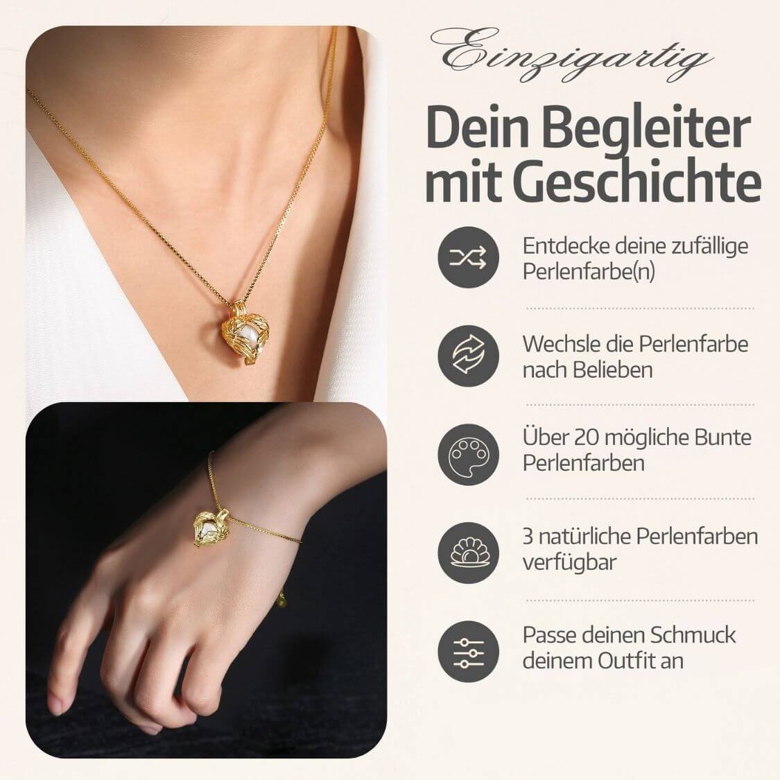 Schutzengel Kette & Armband Set