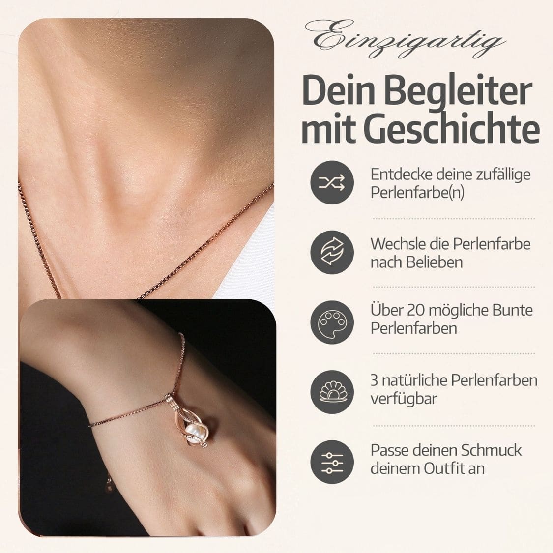 Drop Kette + Armband Set