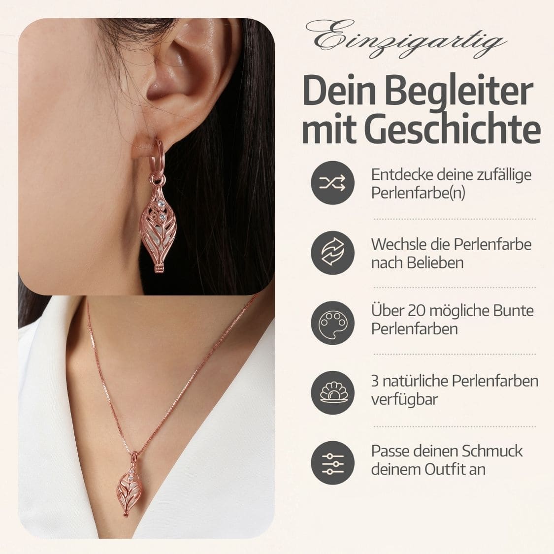 Dualis Kette & Ohrringe + 4 Austern