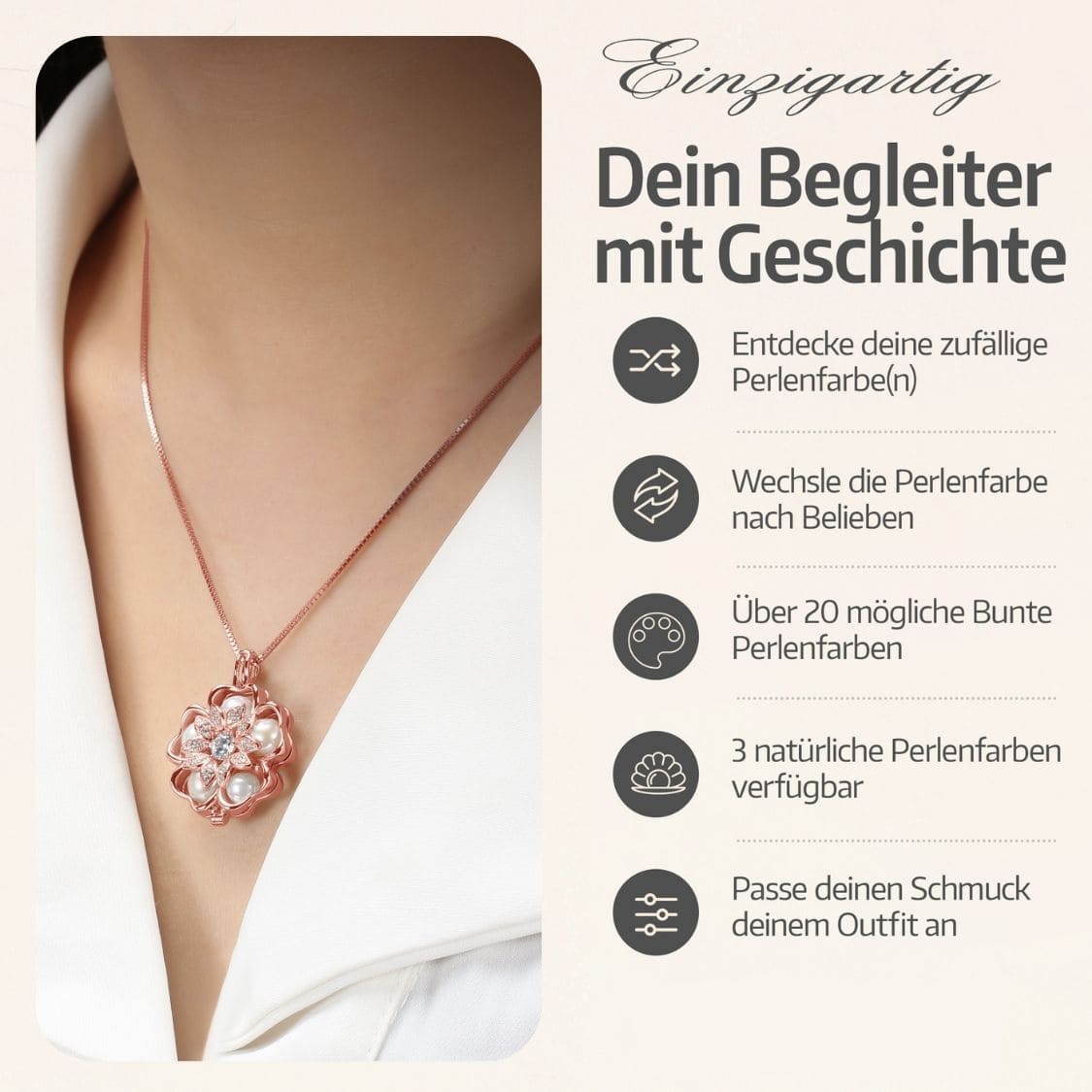 Blossom Kette + 5 Austern