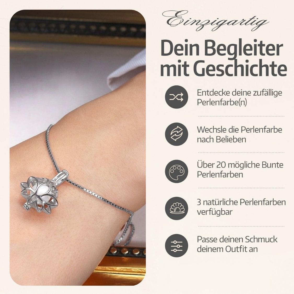 Lotus Armband + Auster