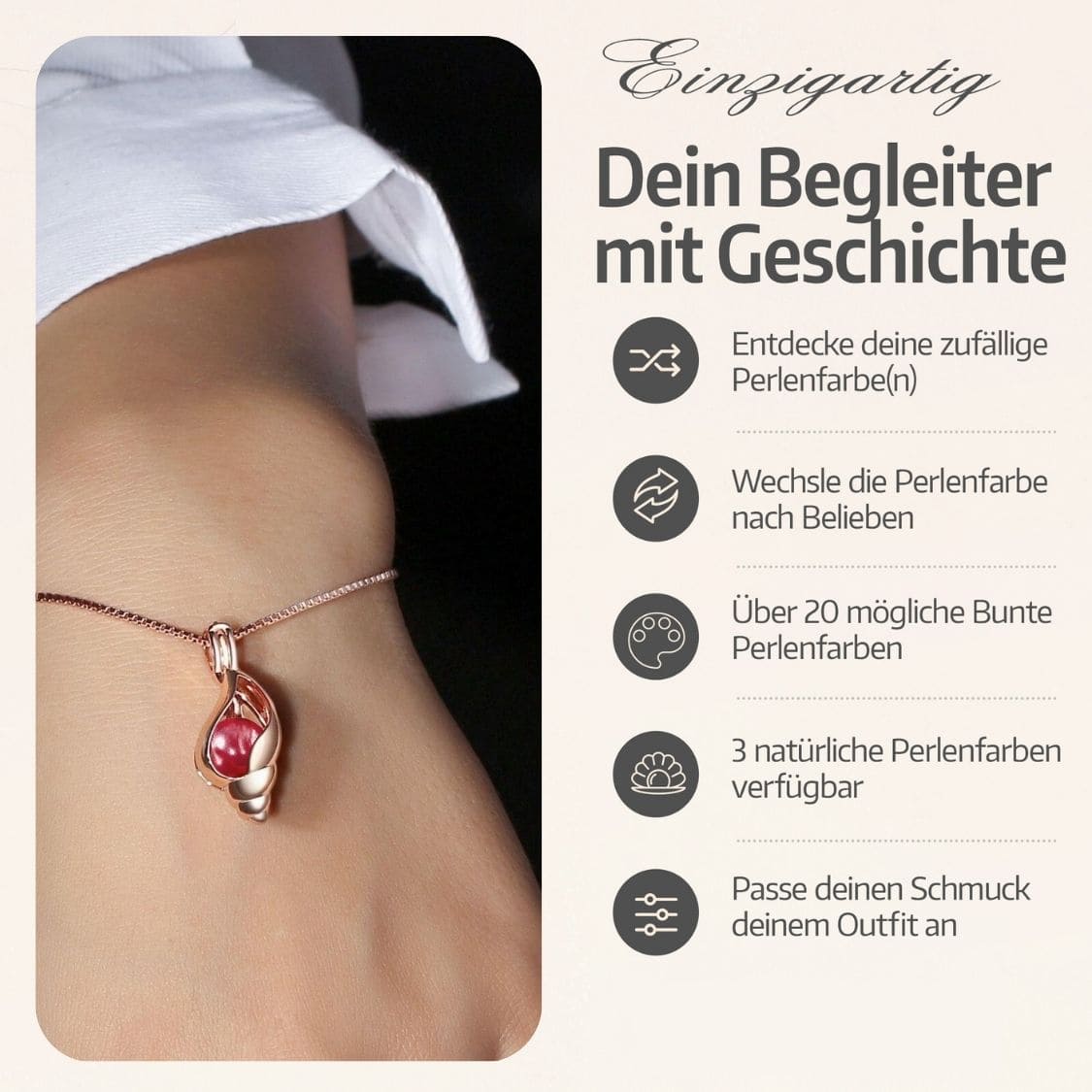 Muschel Armband + Auster