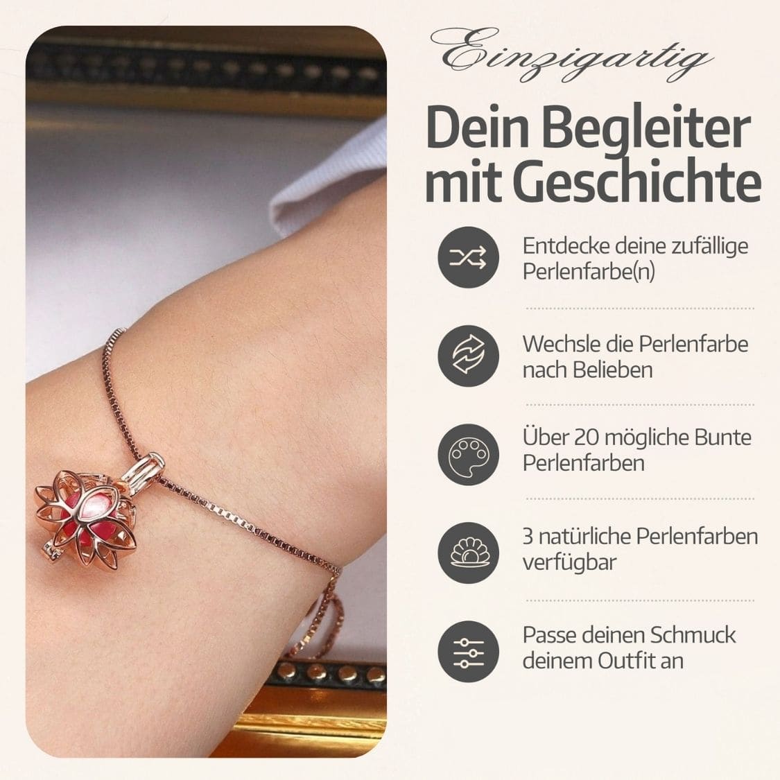 Lotus Armband + Auster