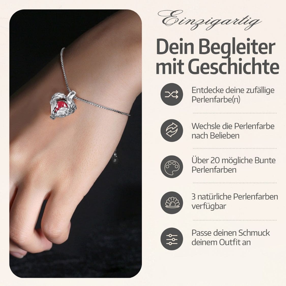 Schutzengel Armband + Auster