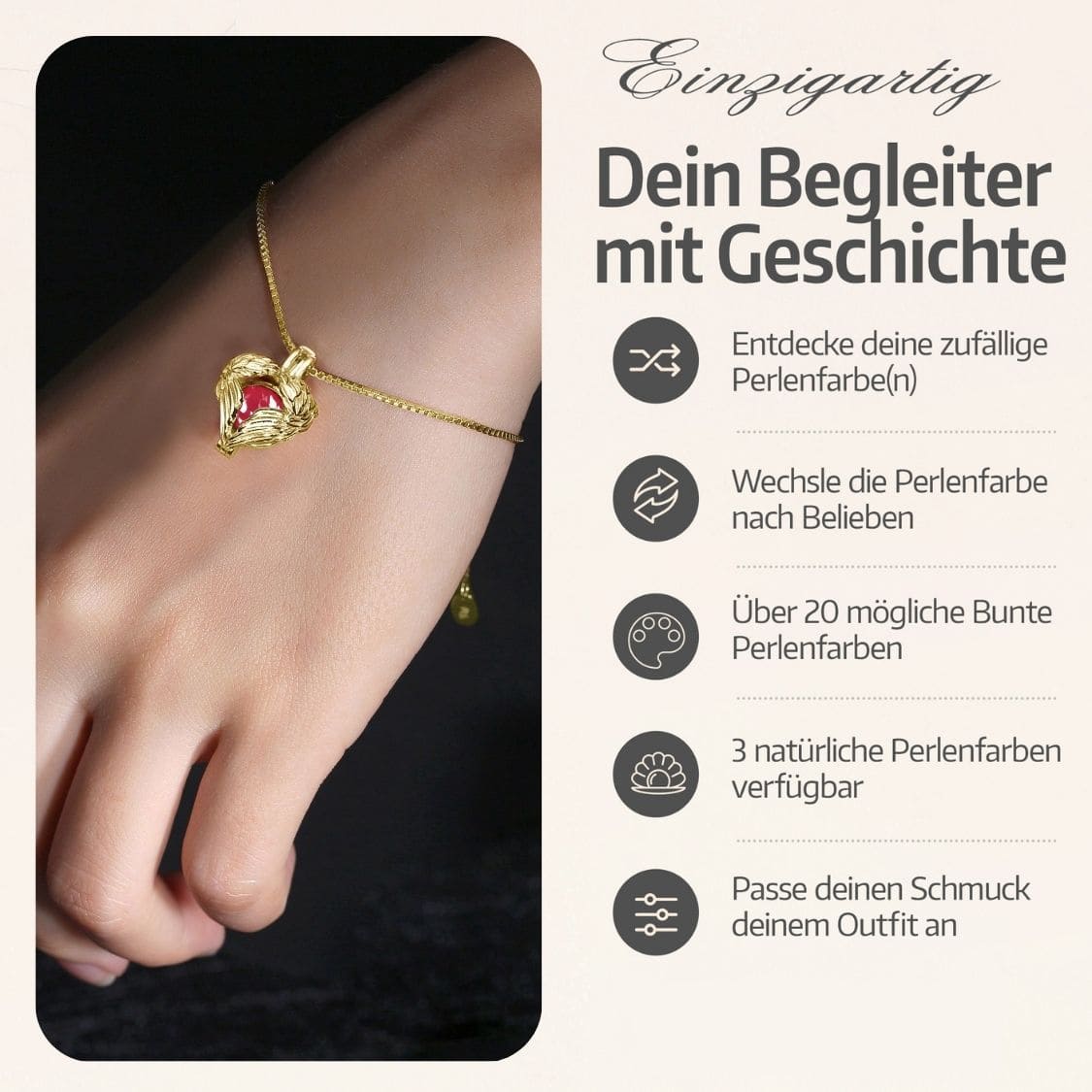 Schutzengel Armband + Auster