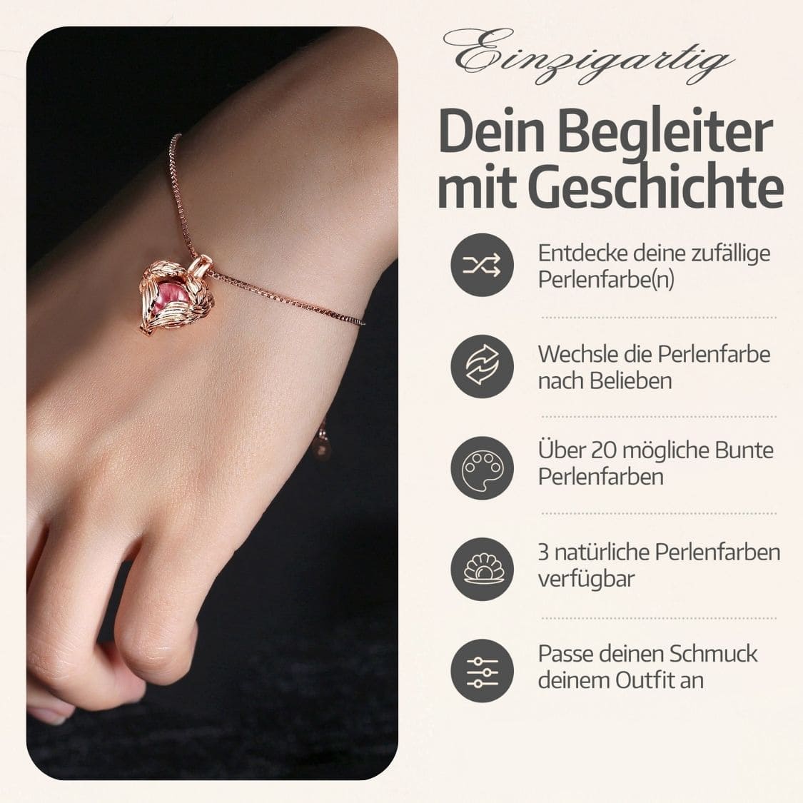 Schutzengel Armband + Auster