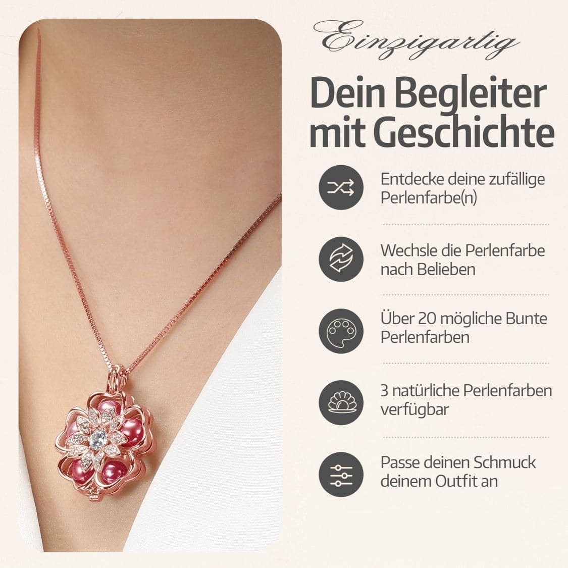 Blossom Kette + 5 Austern