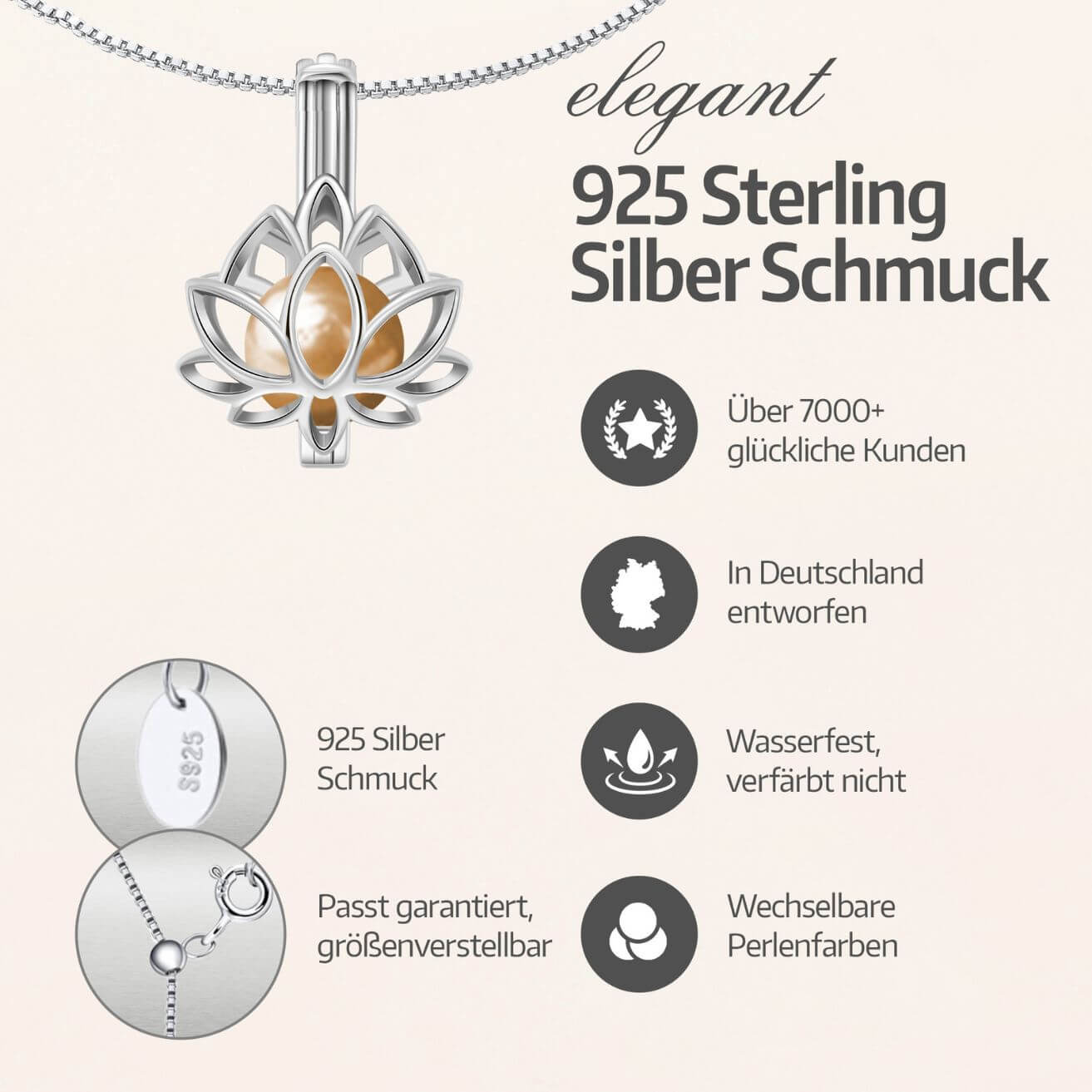 Lotus Armband + Auster