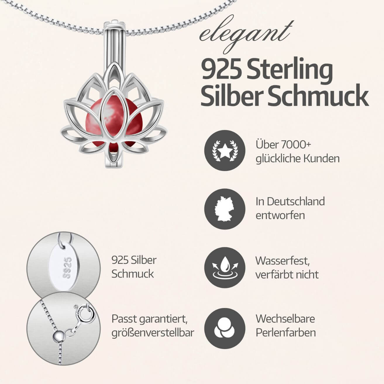 Lotus Armband + Auster