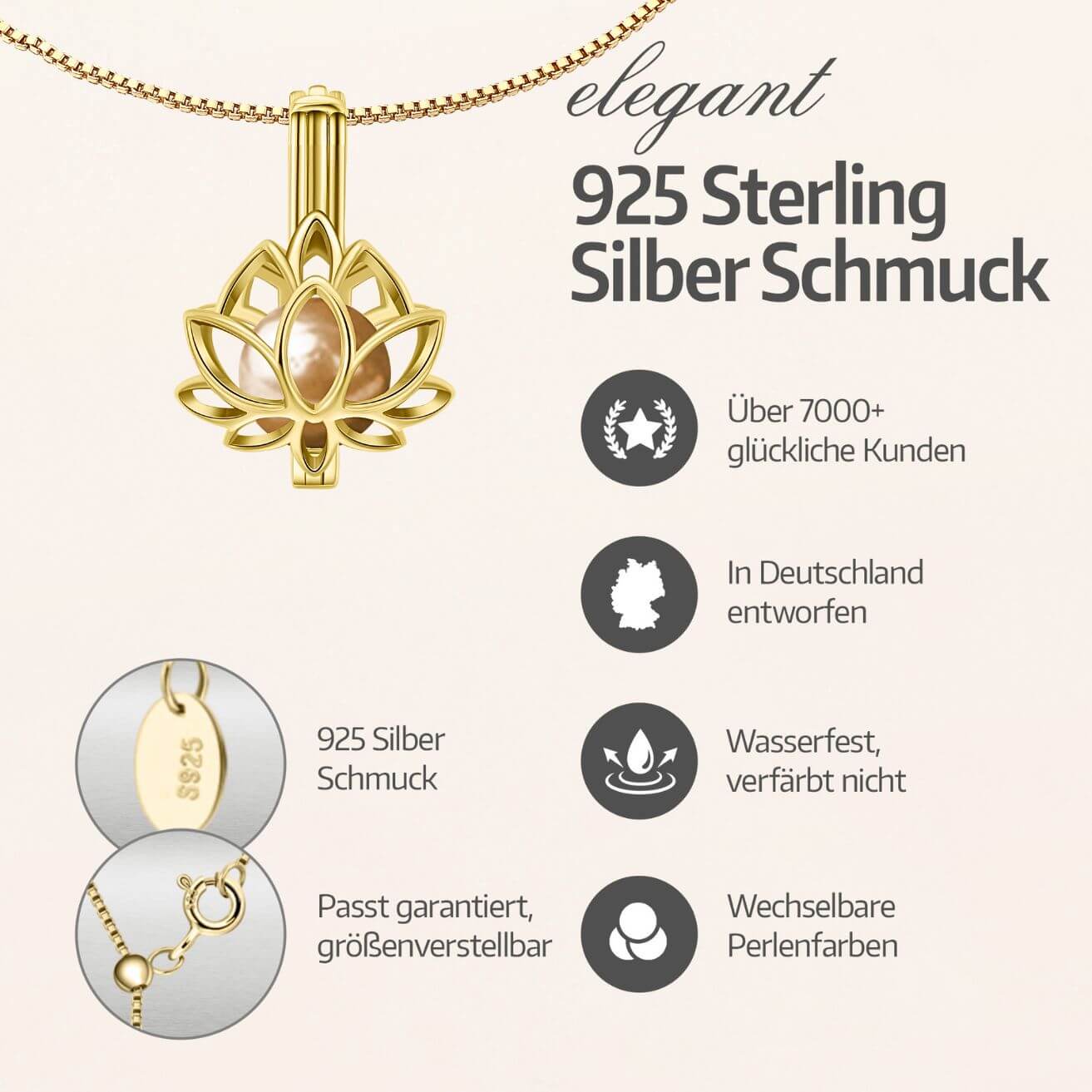 Lotus Armband + Auster