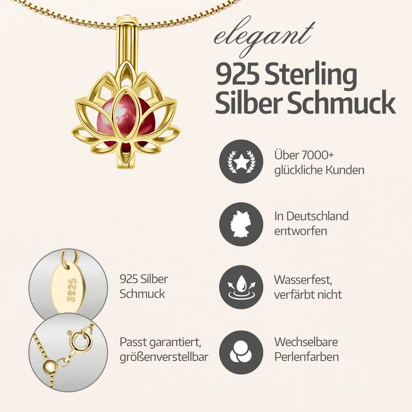 Lotus Armband + Auster