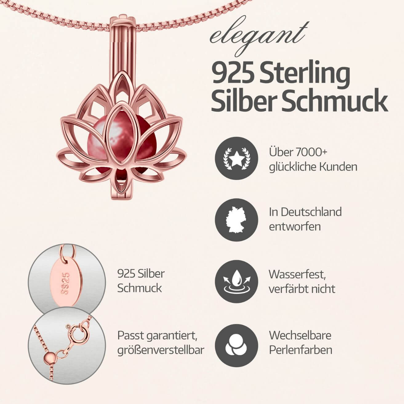 Lotus Armband + Auster