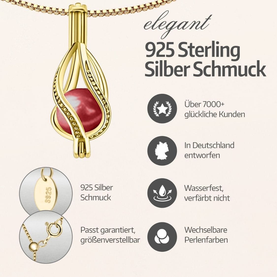 Drop Kette + Armband Set