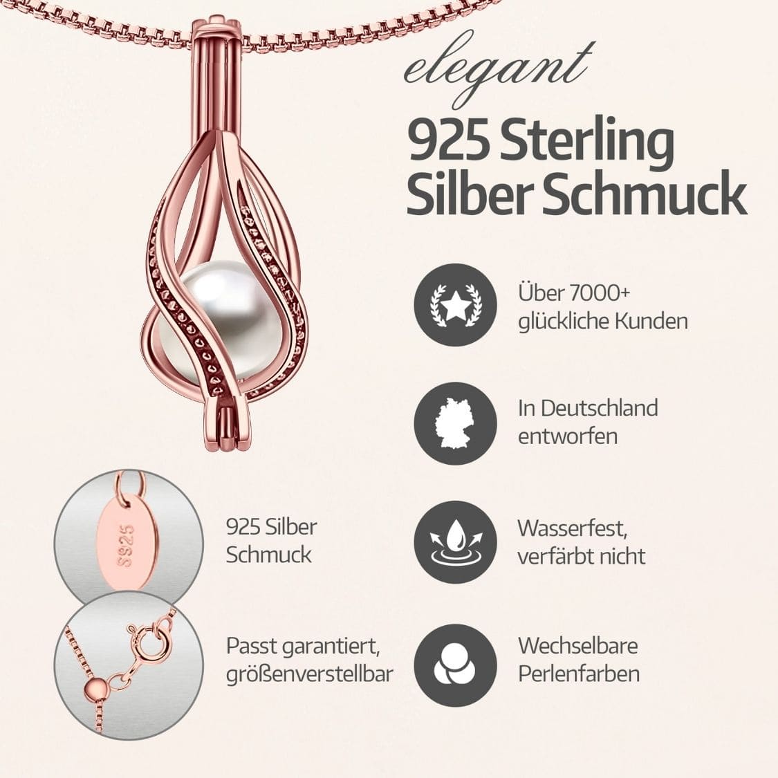 Drop Kette + Armband Set