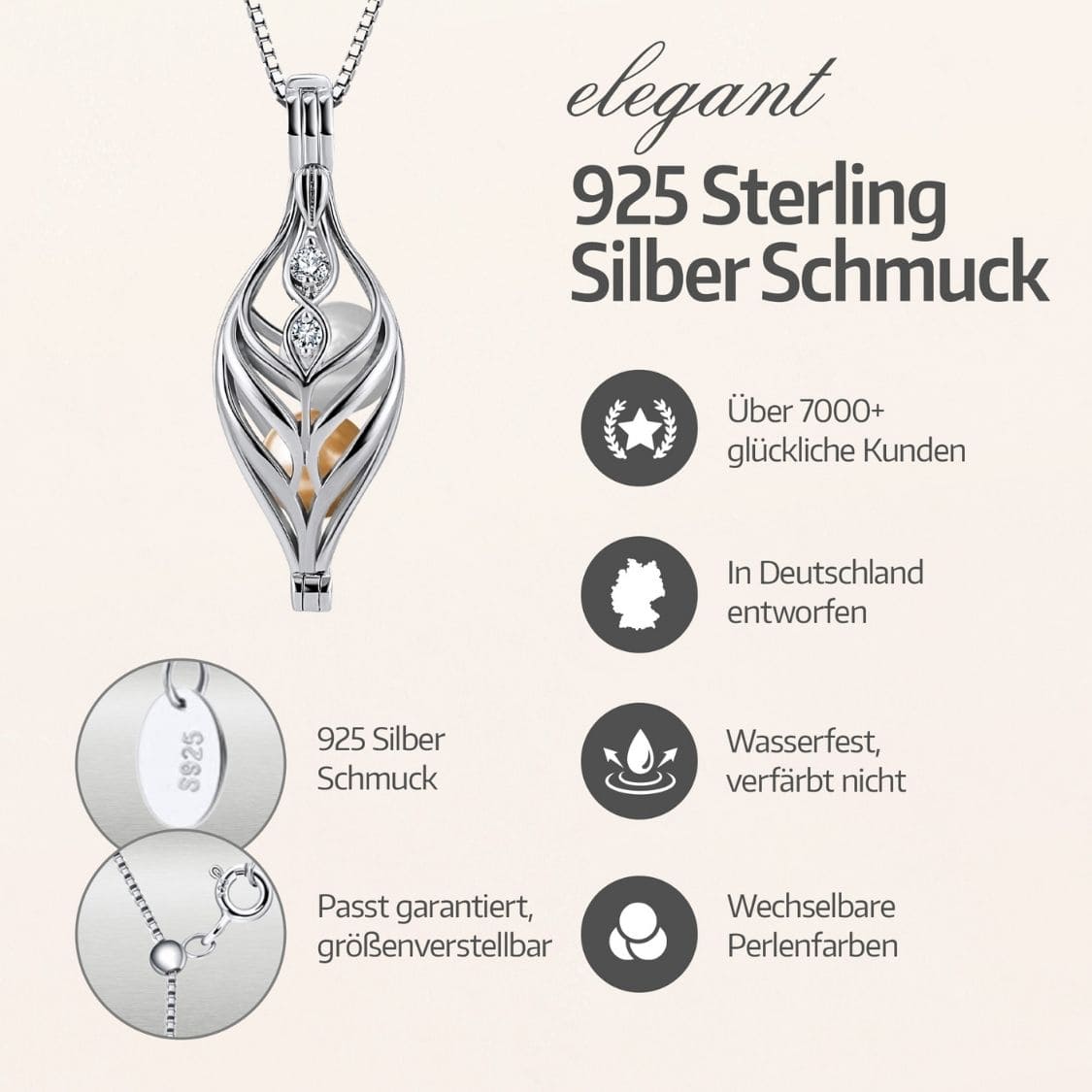 Dualis Kette & Ohrringe + 4 Austern