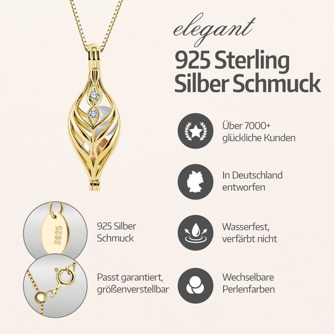 Dualis Kette & Ohrringe + 4 Austern