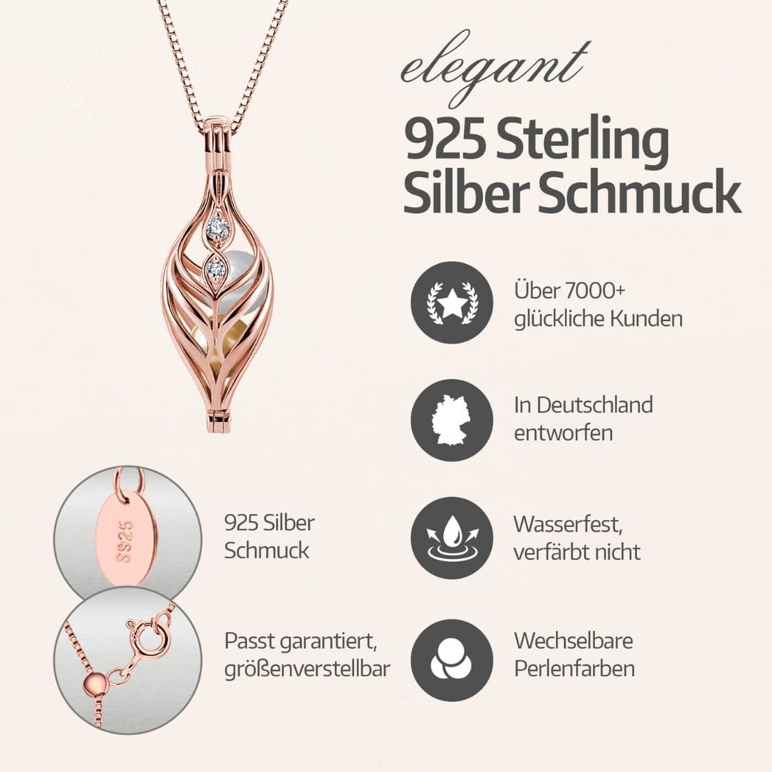 Dualis Kette & Ohrringe + 4 Austern