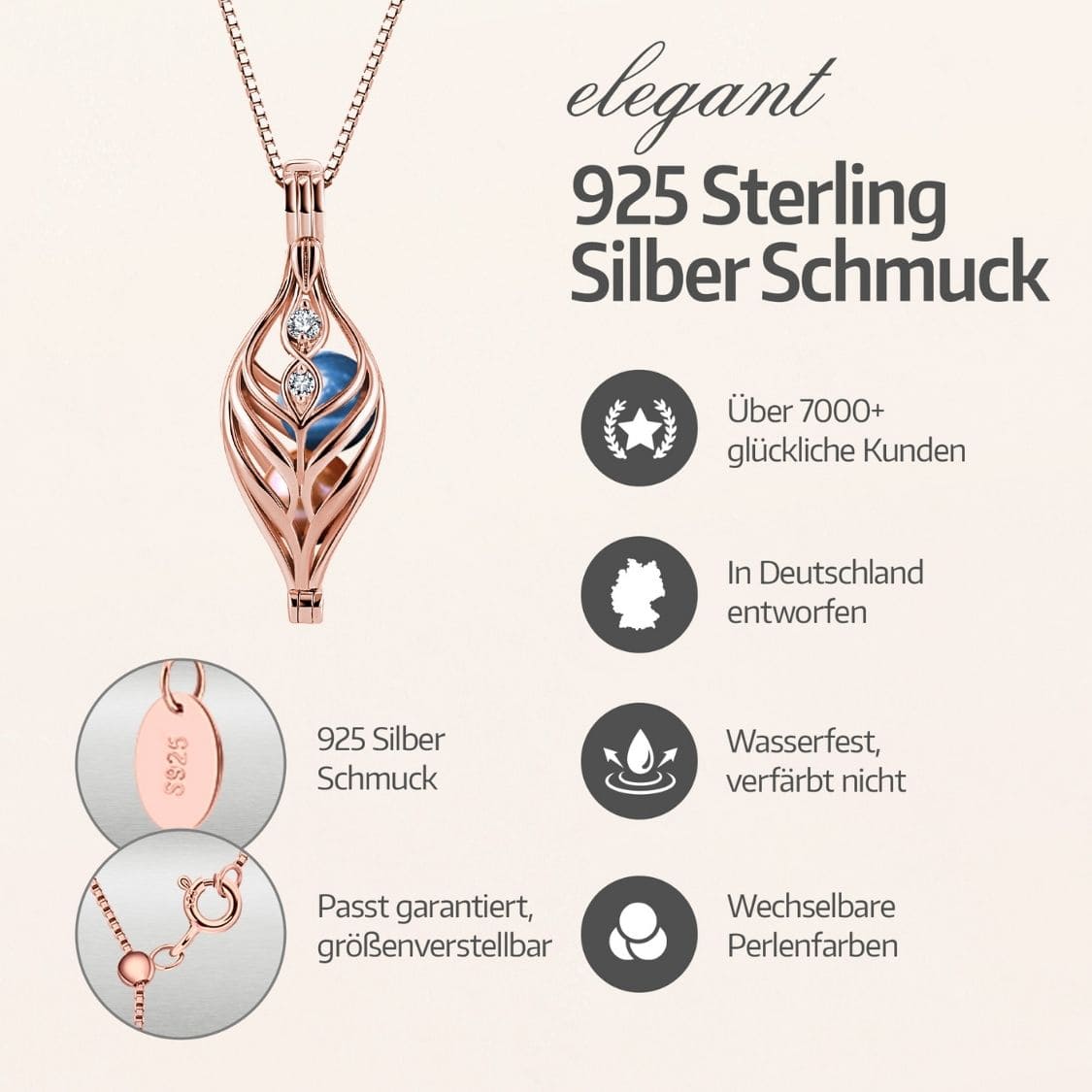 Dualis Kette & Ohrringe + 4 Austern