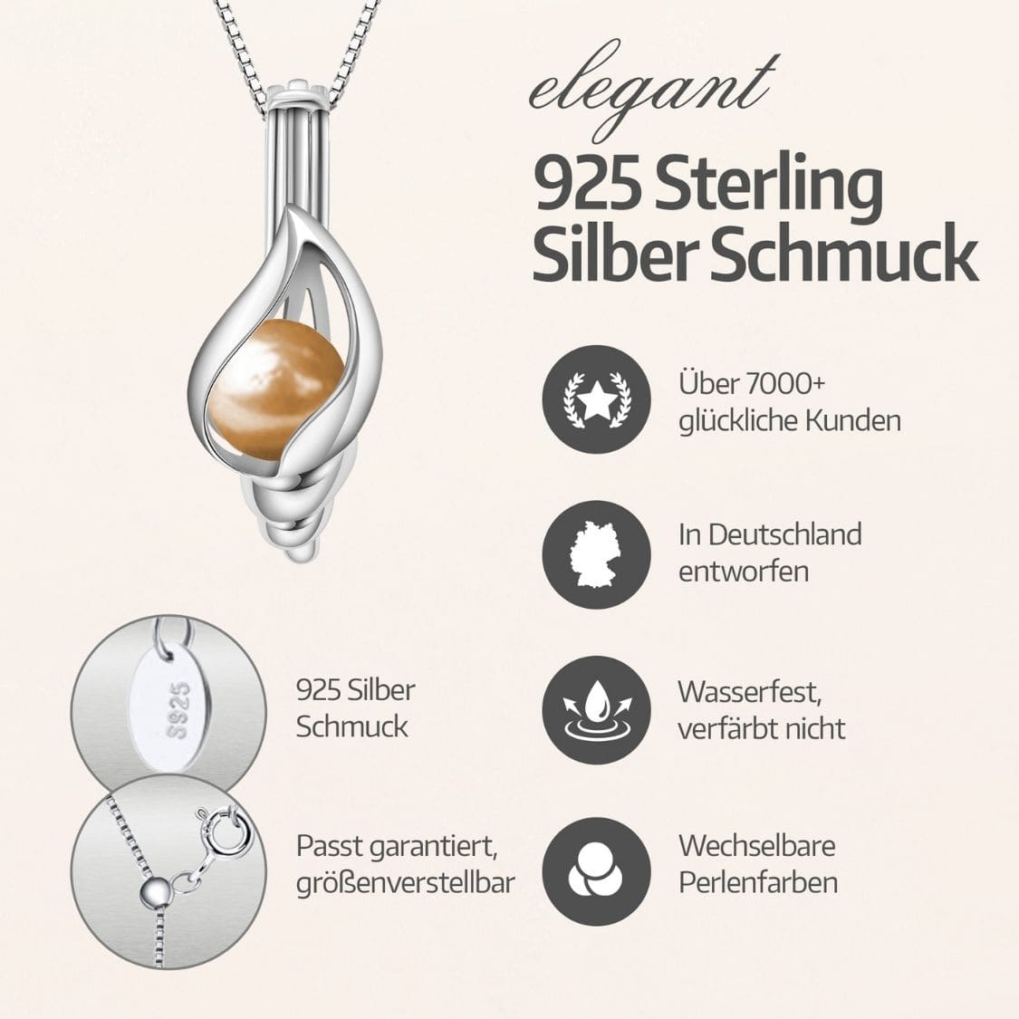 Muschel Kette + Armband Set