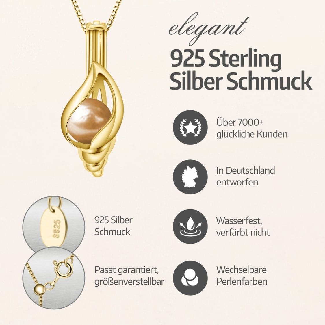 Muschel Kette + Armband Set