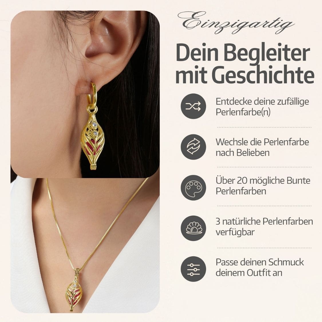 Dualis Kette & Ohrringe + 4 Austern