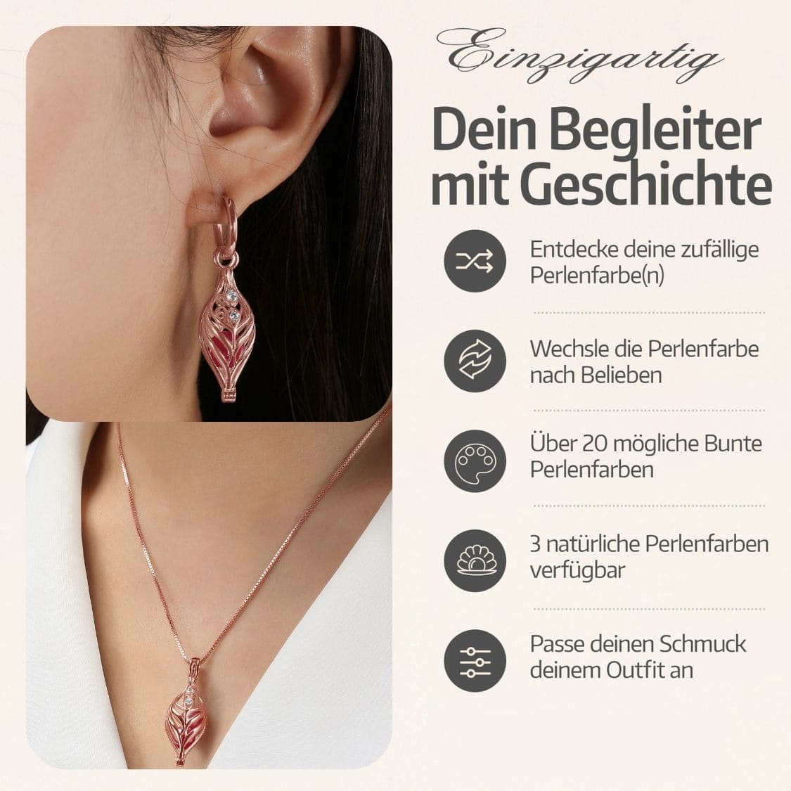 Dualis Kette & Ohrringe + 4 Austern