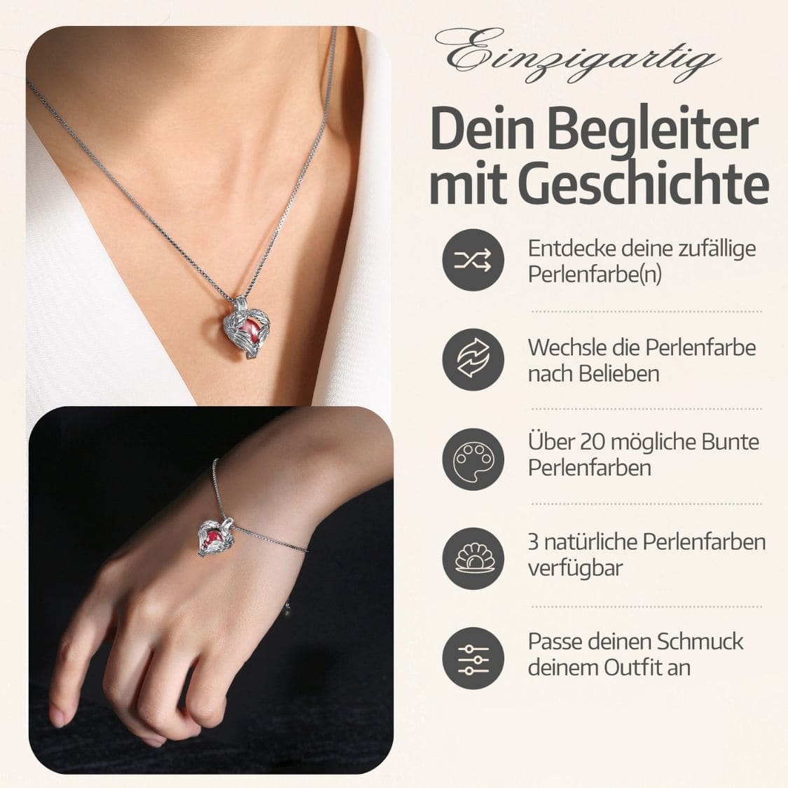 Schutzengel Kette & Armband Set