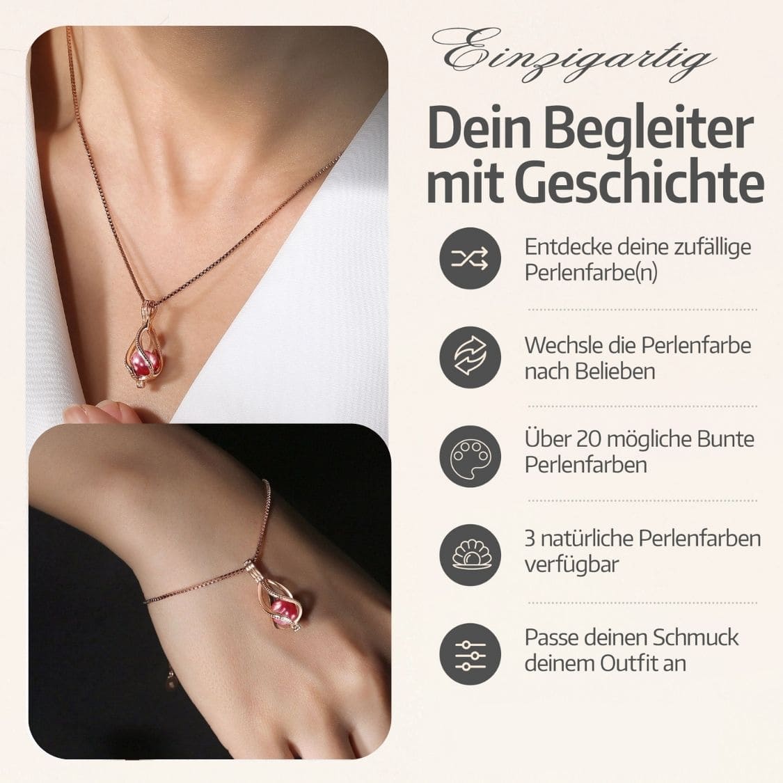 Drop Kette + Armband Set