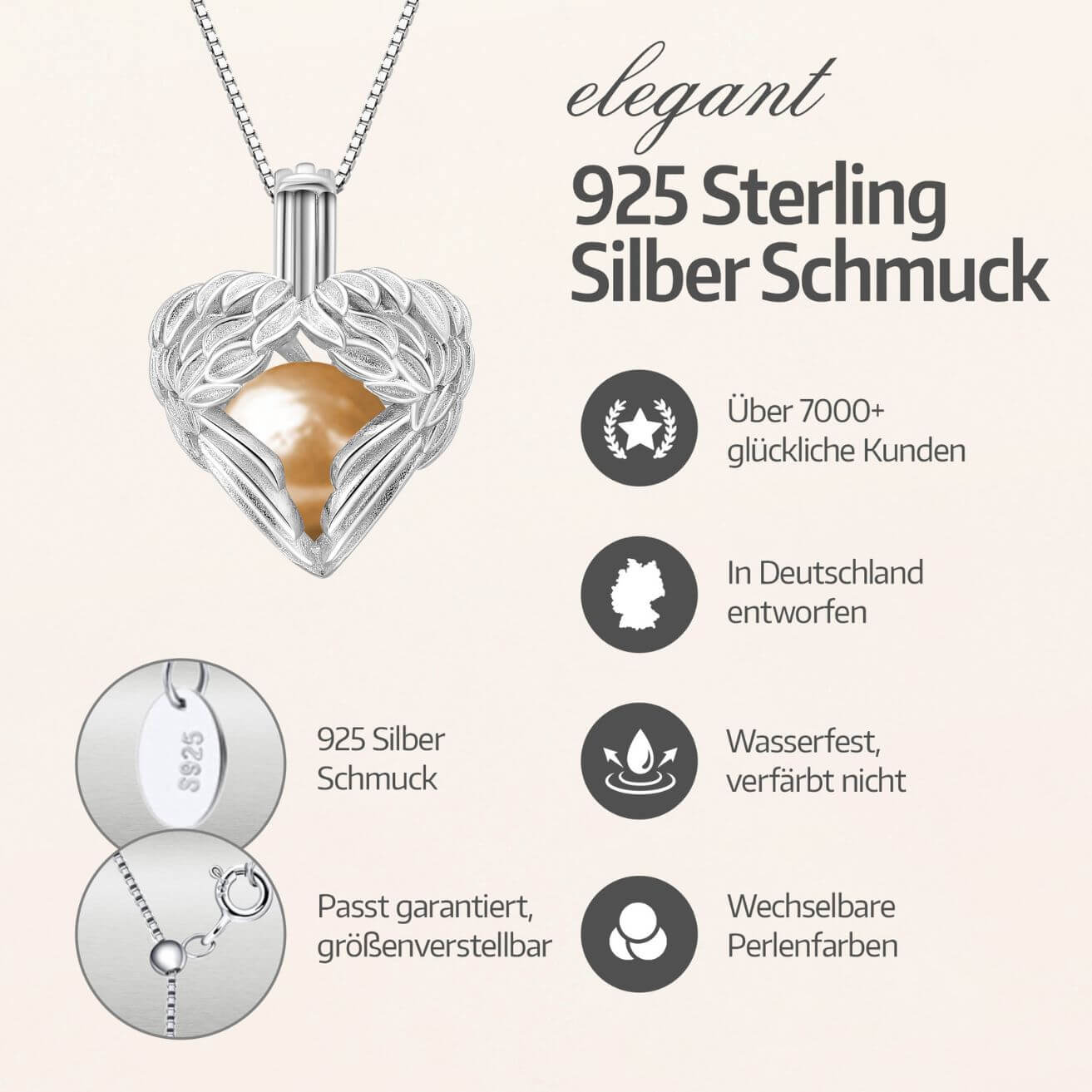 Schutzengel Kette & Armband Set