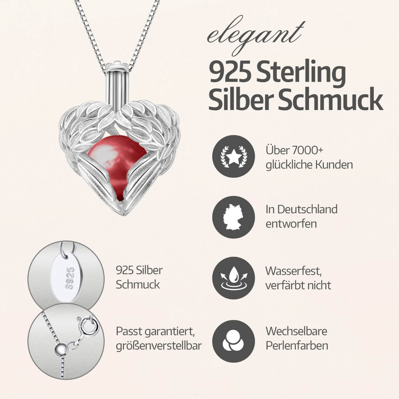 Schutzengel Kette & Armband Set