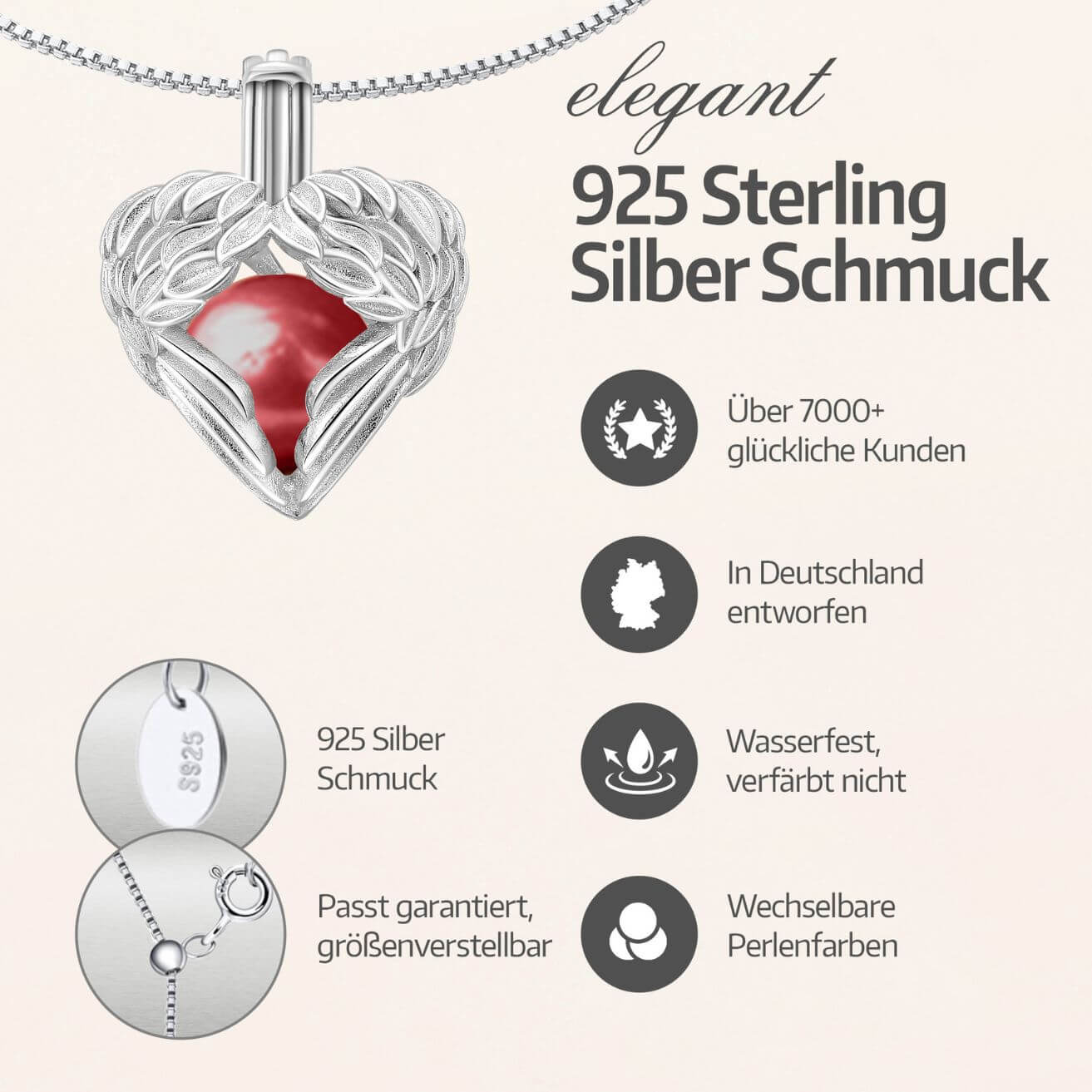 Schutzengel Armband + Auster