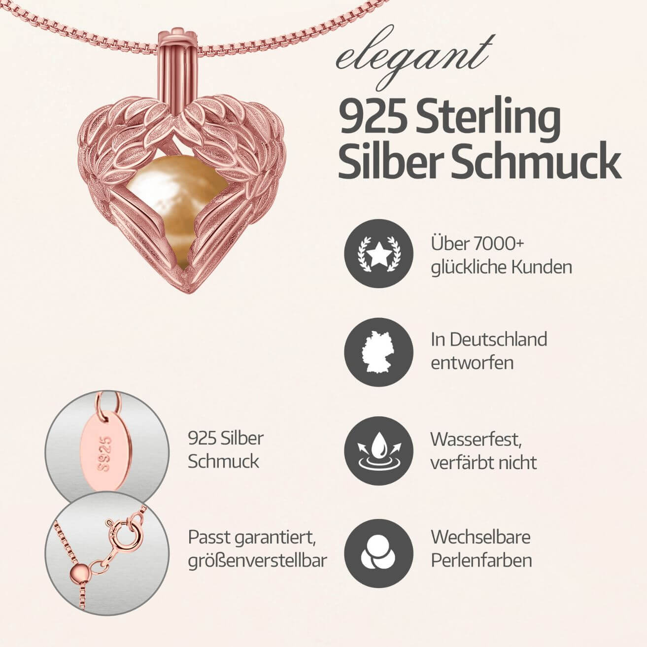 Schutzengel Armband + Auster