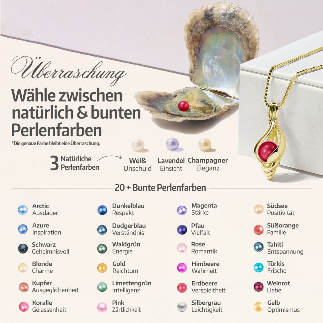 Muschel Armband + Auster