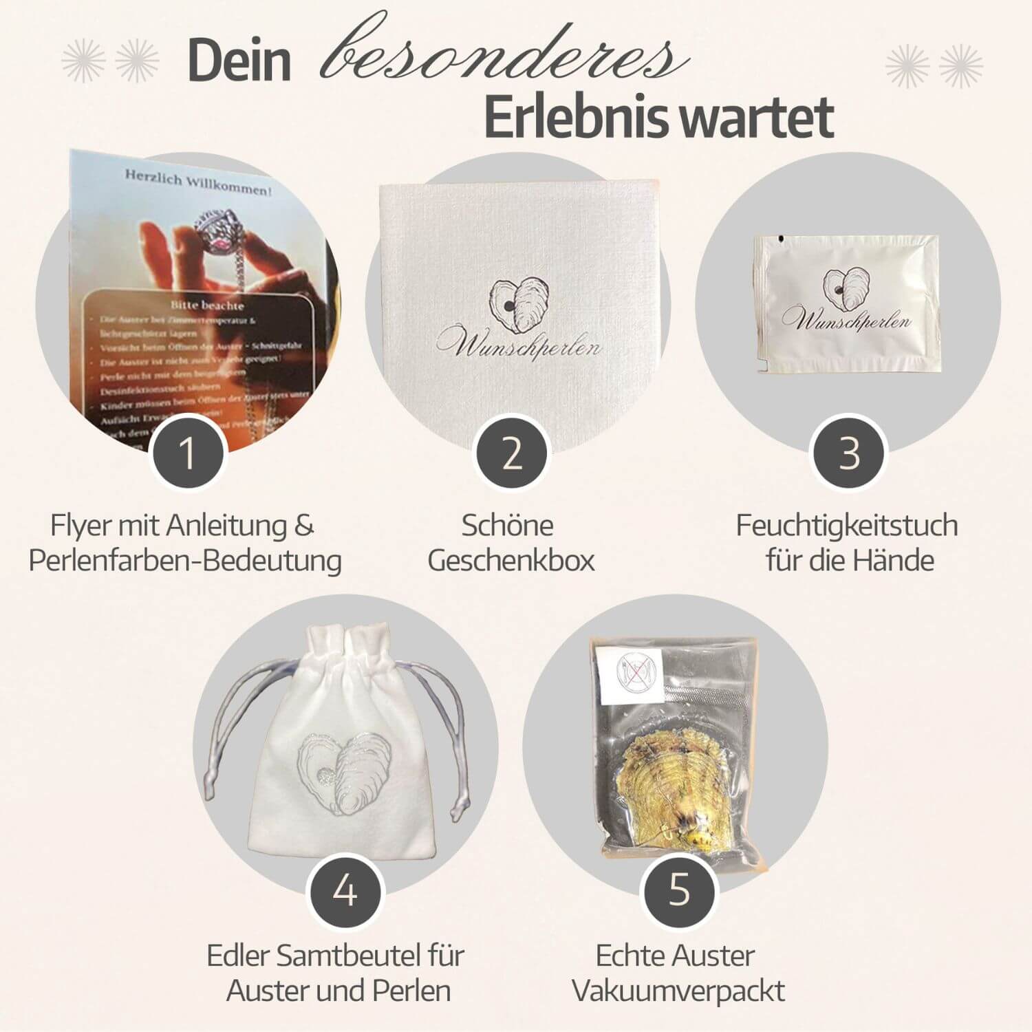 Muschel Armband + Auster