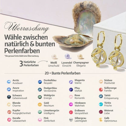 Floral Ohrringe + 2 Austern