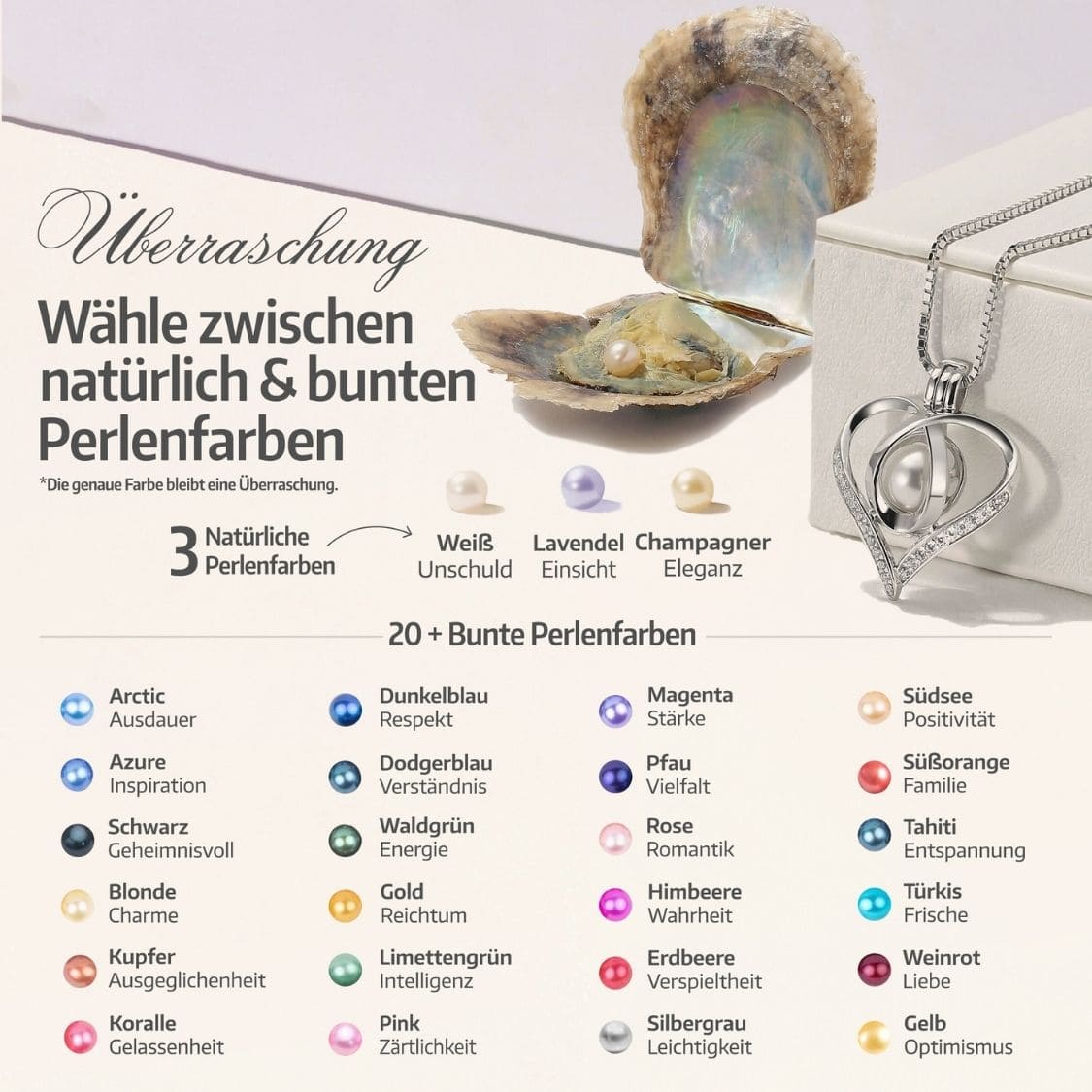 Herz Kette + Auster