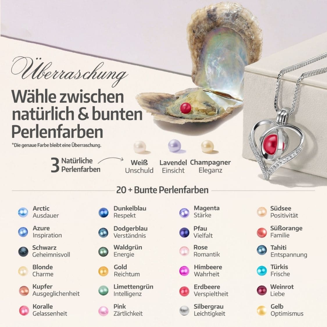 Herz Kette + Auster