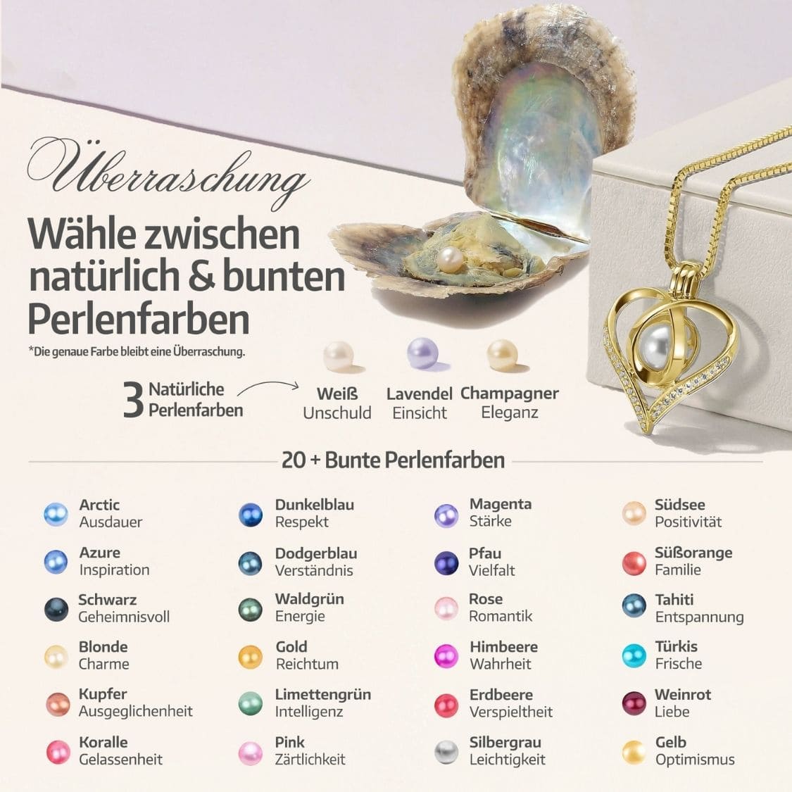 Herz Kette + Auster