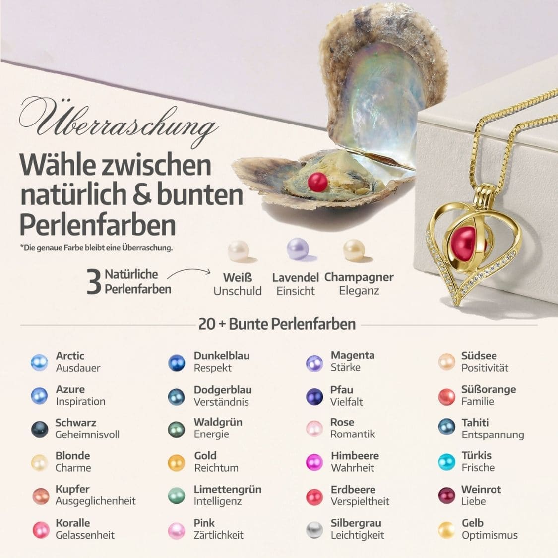 Herz Kette + Auster