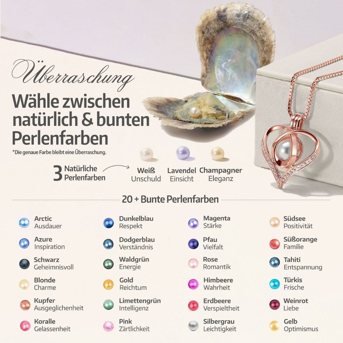 Herz Kette + Auster