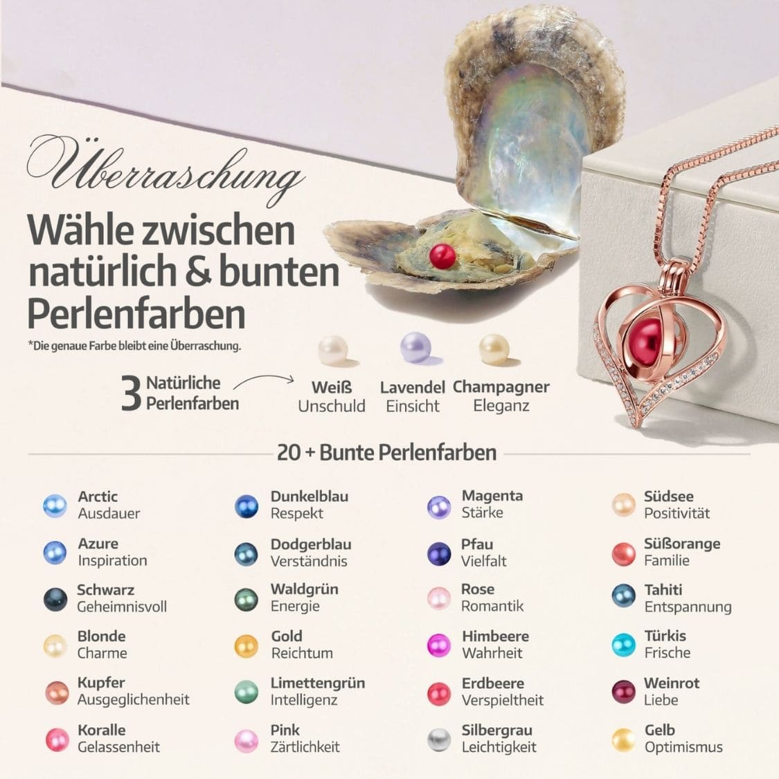 Herz Kette + Auster