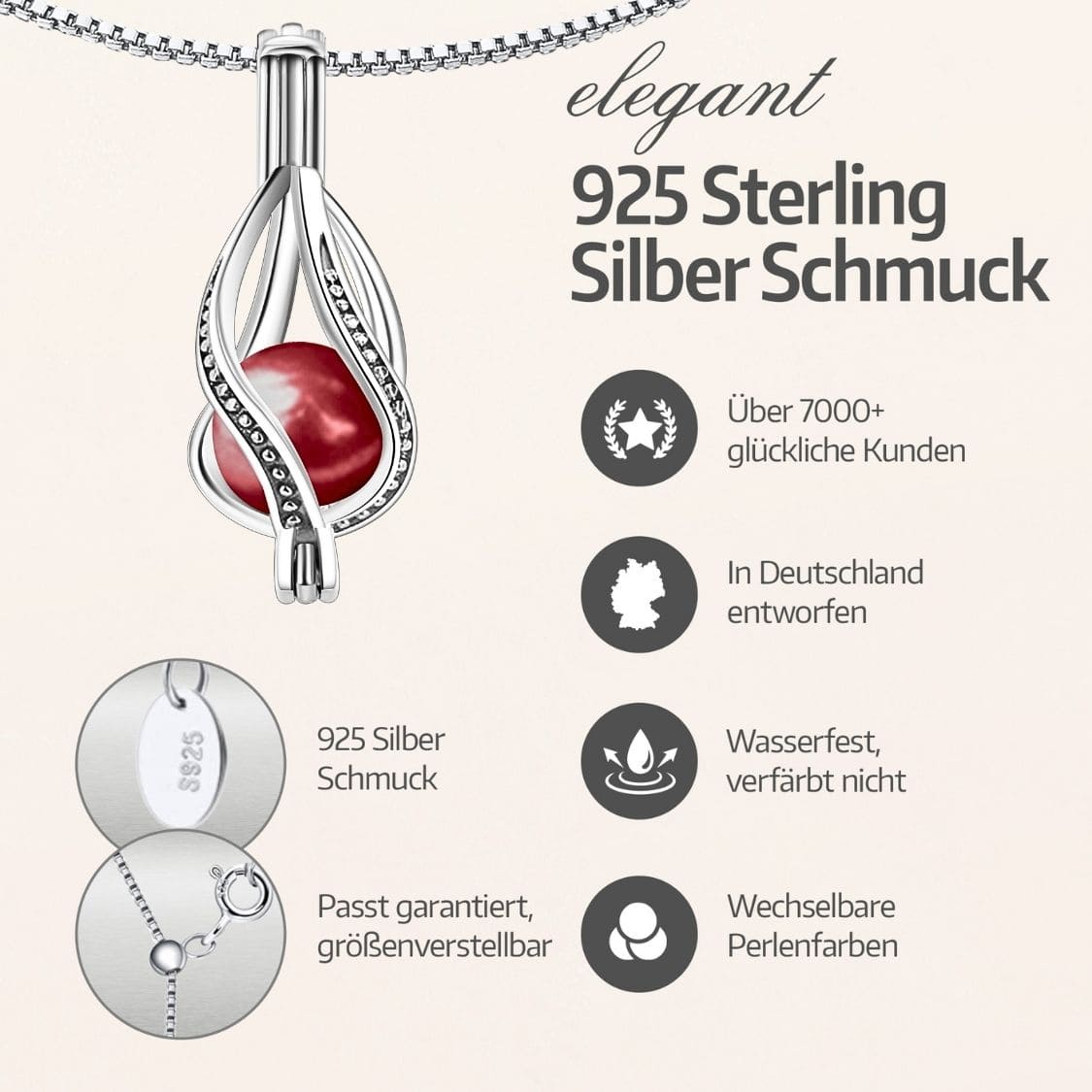 Drop Kette + Armband Set